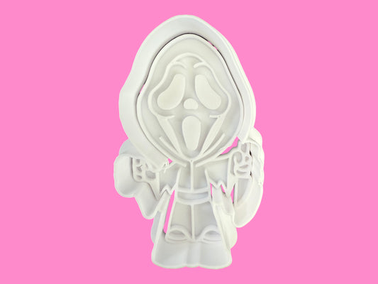 Scream Ghostface – Cookie Cutter & Embosser Stamp (Approx. 8cm)
