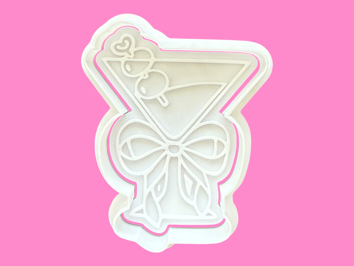 A Tini Bit Older – Martini Birthday Cookie Cutter & Embosser Stamp Set