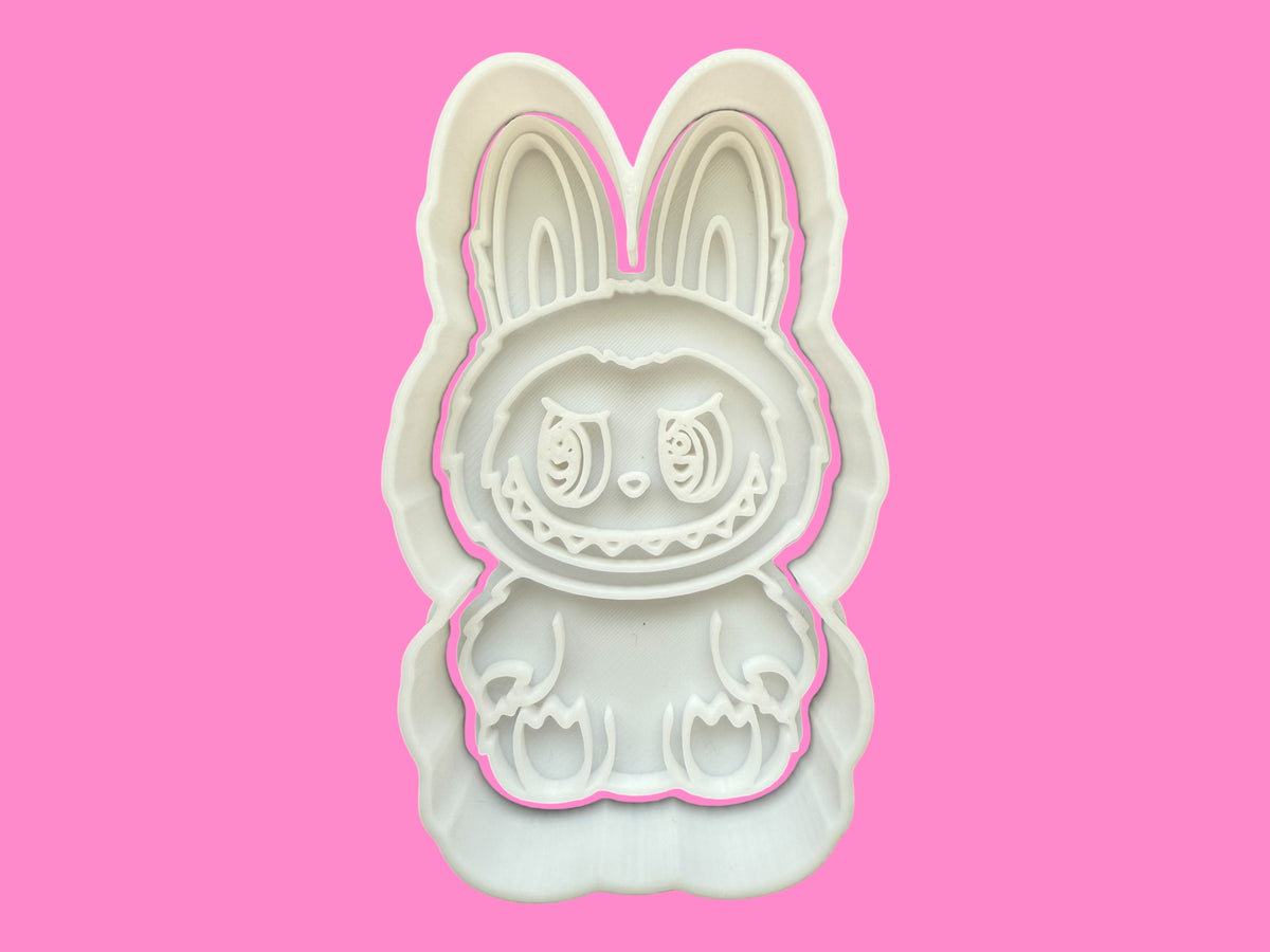Inspired by Labubu Cookie Cutter & Embosser Stamp Set – Set of 6 Mischievous Character Design Set-1
