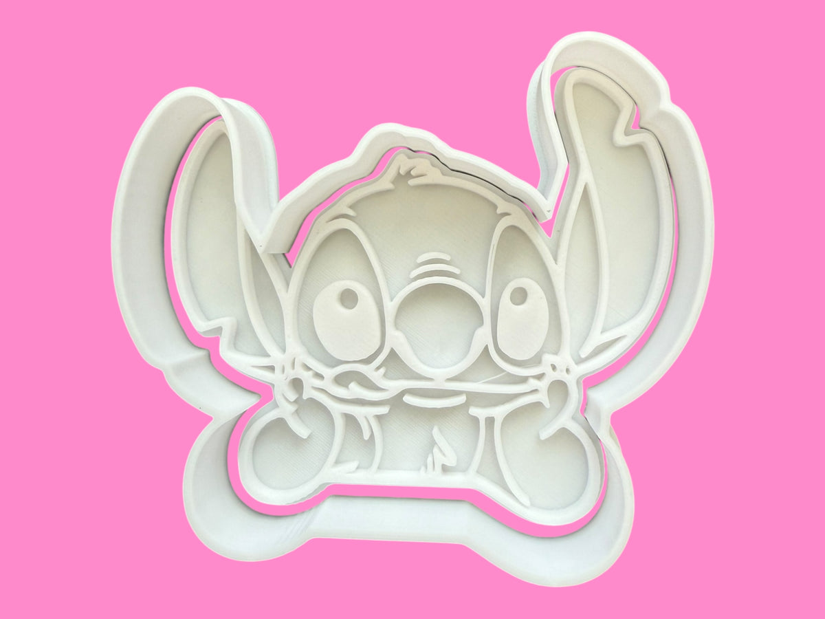 Lilo & Stitch Cookie Cutter & Embosser Stamp Set – Set of 6 Ohana-Inspired Designs Set-4