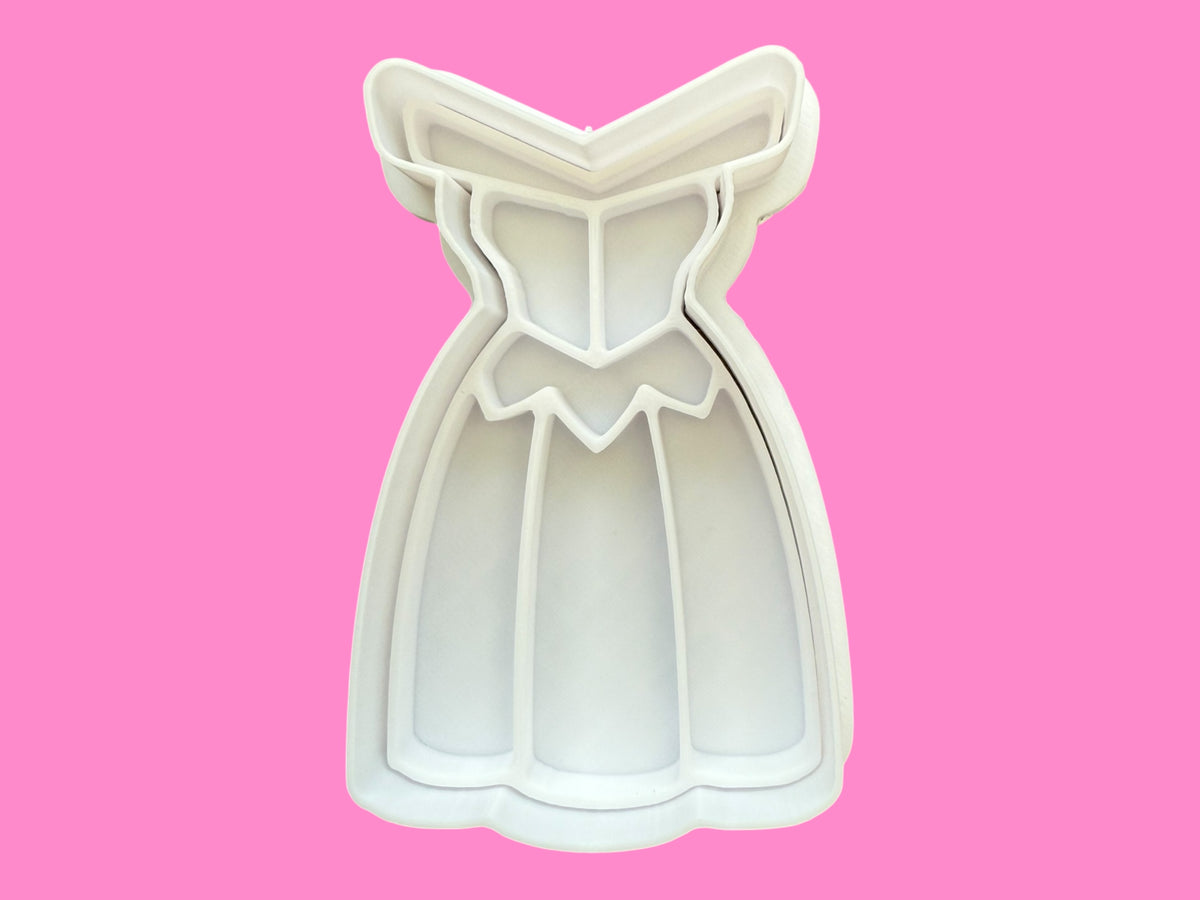 Princess Dresses Cookie Cutter & Embosser Stamp Set – Fairytale Baking Collection