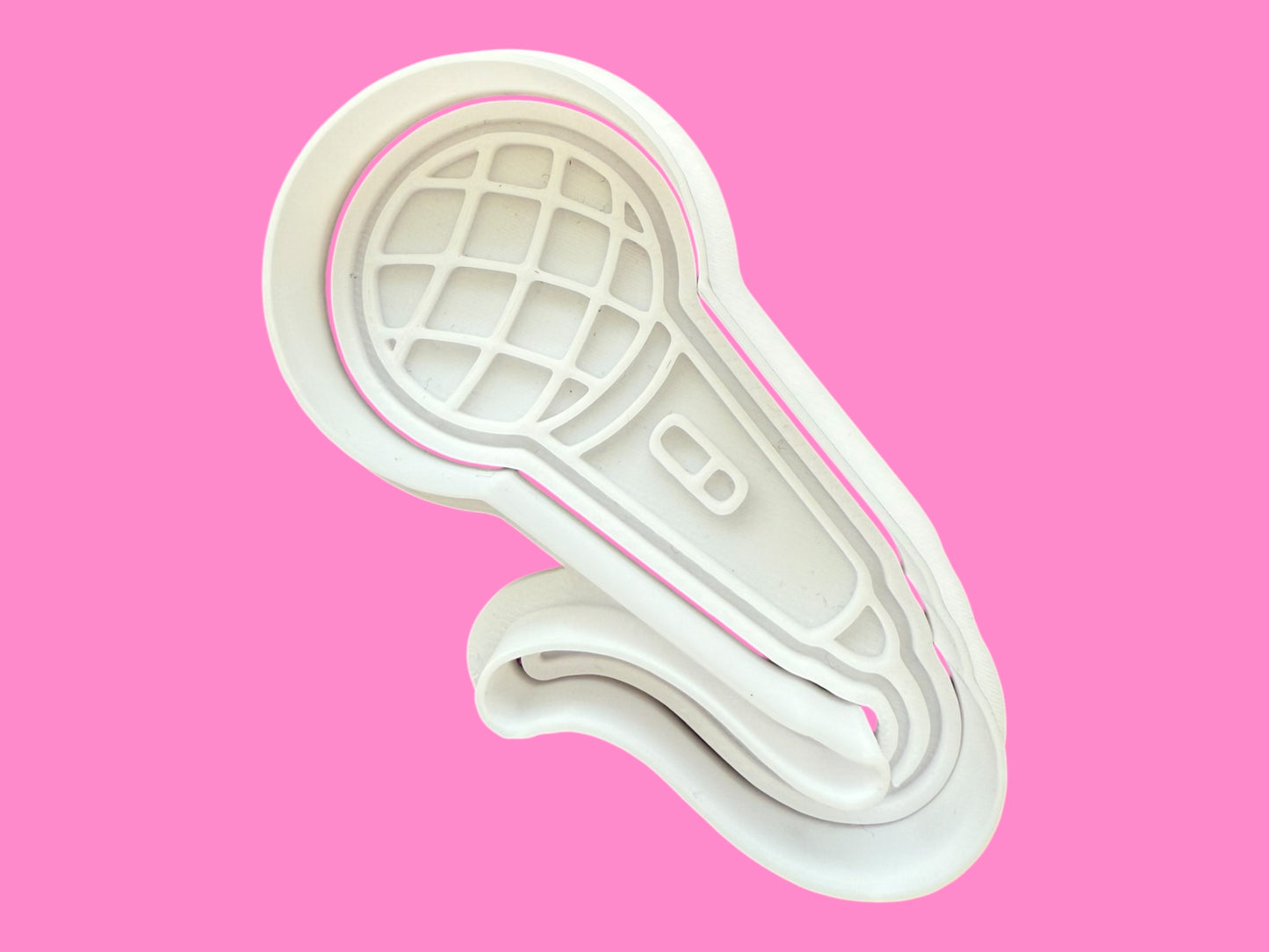Microphone Cookie Cutter & Embosser Stamp – Music & Performance Collection
