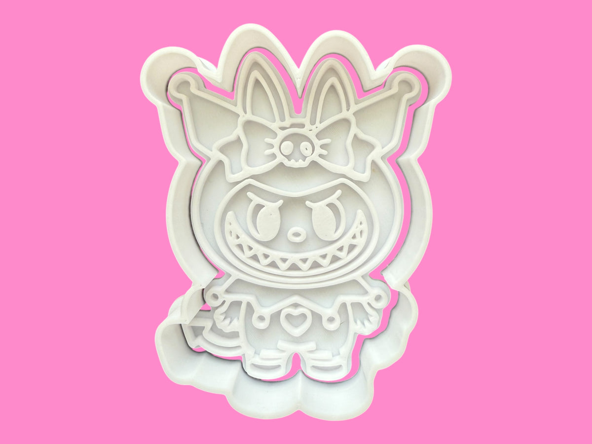 Inspired by Labubu Cookie Cutter & Embosser Stamp Set – Set of 6 Mischievous Character Design Set-1
