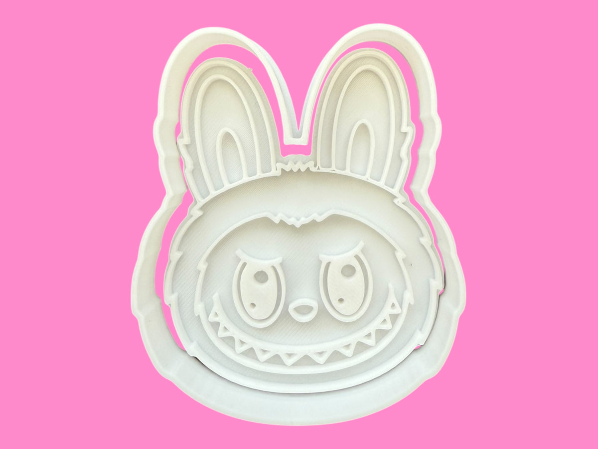 Inspired by Labubu  Cookie Cutter & Embosser Stamp Set – Set of 6 Mischievous Character Design Set-2