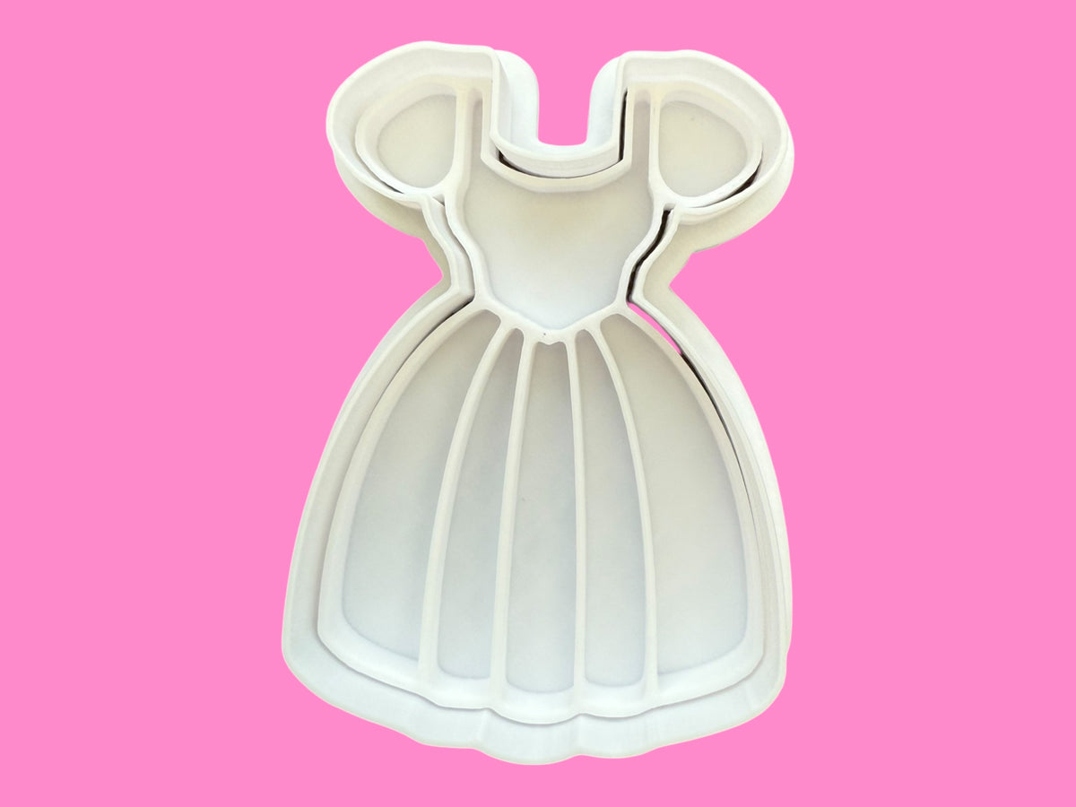 Princess Dresses Cookie Cutter & Embosser Stamp Set – Fairytale Baking Collection