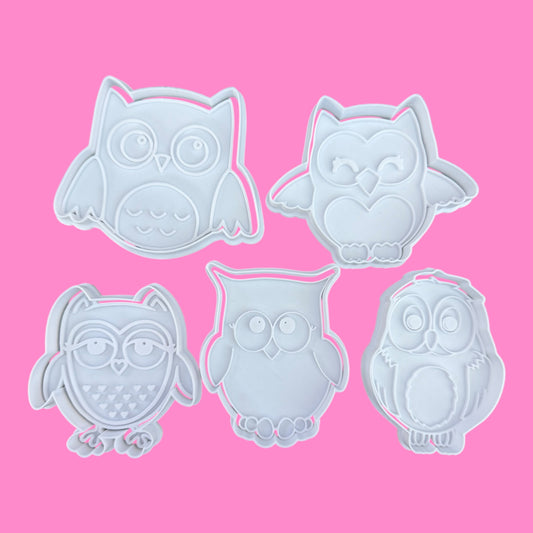 “Hoo’s Baking?” Owl Cookie Cutter Set – Pack of 5 Adorable Owls