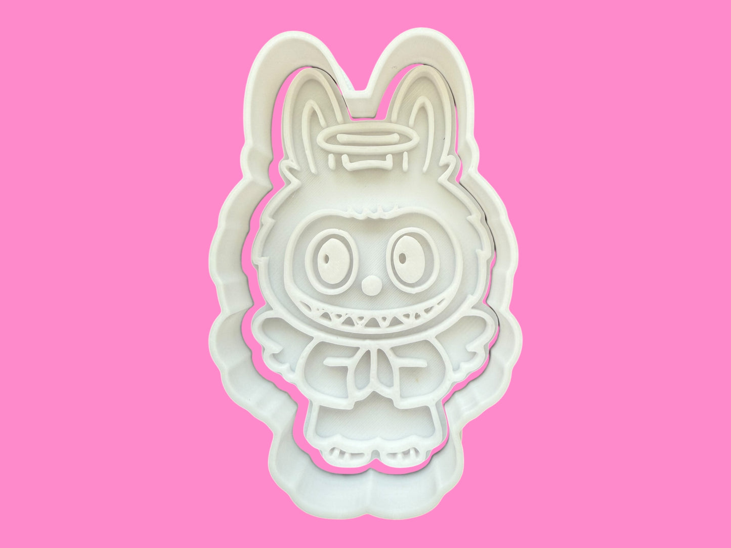 Inspired by Labubu  Cookie Cutter & Embosser Stamp Set – Set of 6 Mischievous Character Design Set-2