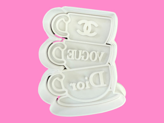 Designer Teacup Stack – Cookie Cutter & Embosser Stamp