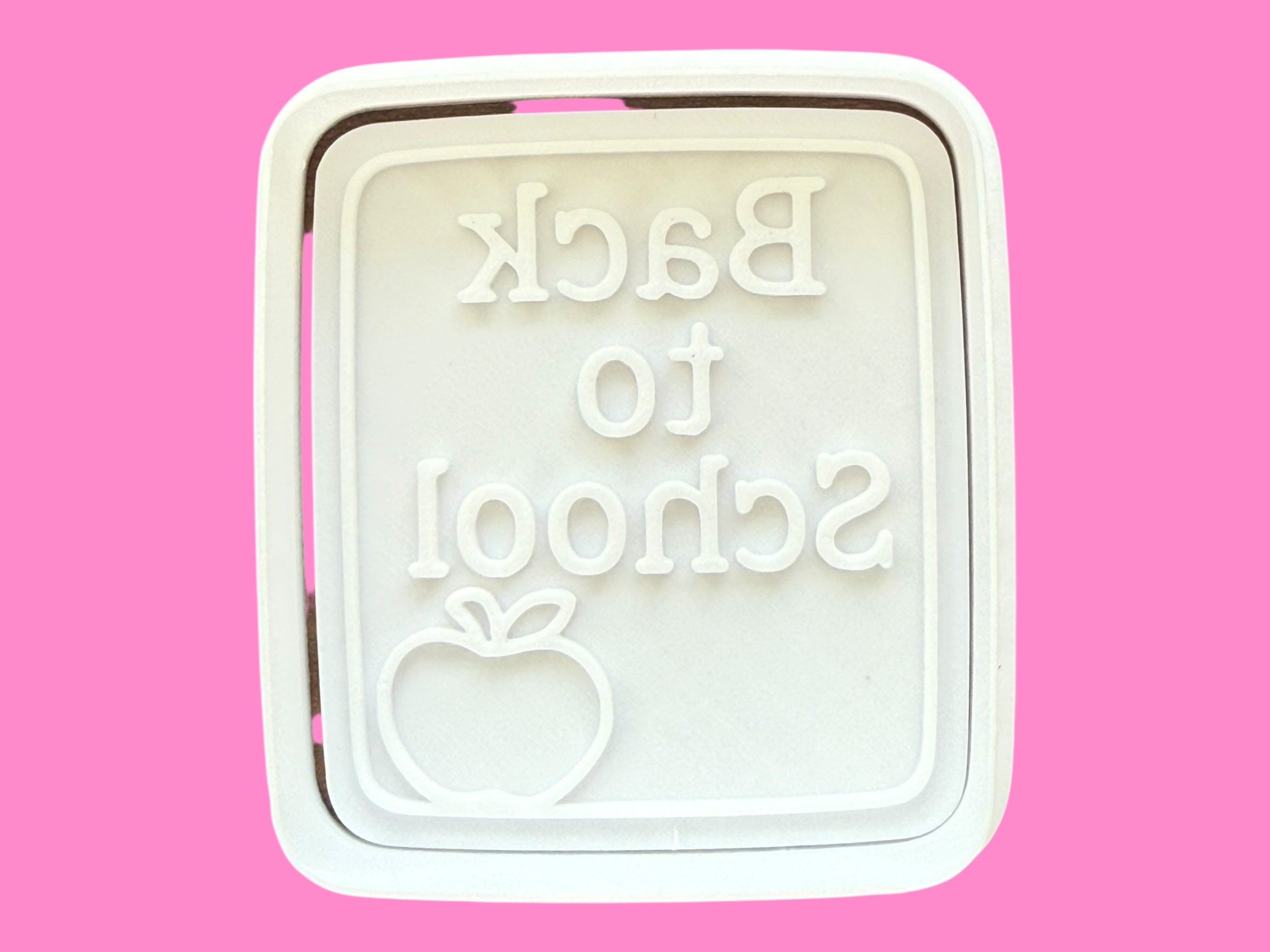 Back to School Cookie Cutter & Embosser Stamp Set – 7.5–8.5cm Set of 2