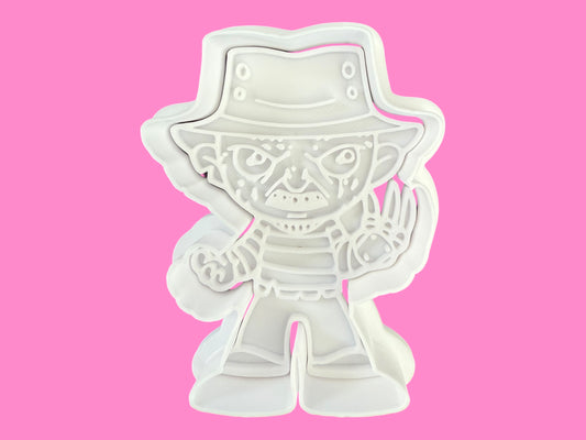 Freddy Krueger Chibi – Cookie Cutter & Embosser Stamp (Approx. 8cm)