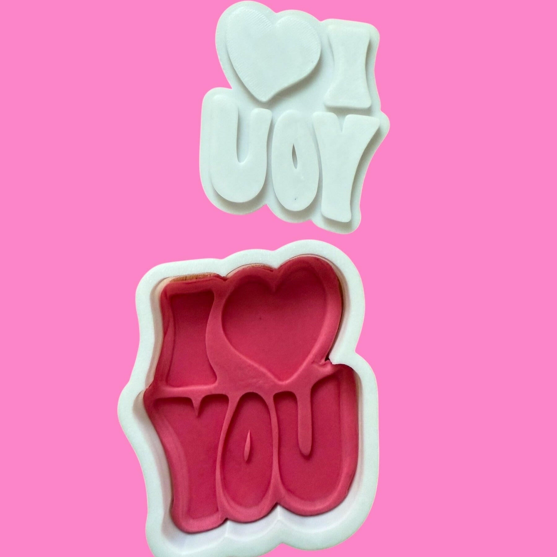 I Love You Font Cookie Cutter & Stamp Set (8cm) | Birthday Baking | PLA.