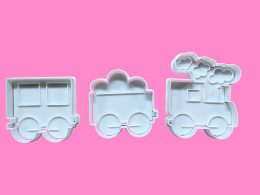 Choo Choo Cookie Cutter Set – 3-Piece Train Delight (7cm+)
