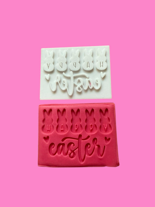 Happy Easter Bunny Font Cookie Cutter & Stamp | Emboss & Outboss Options | PLA