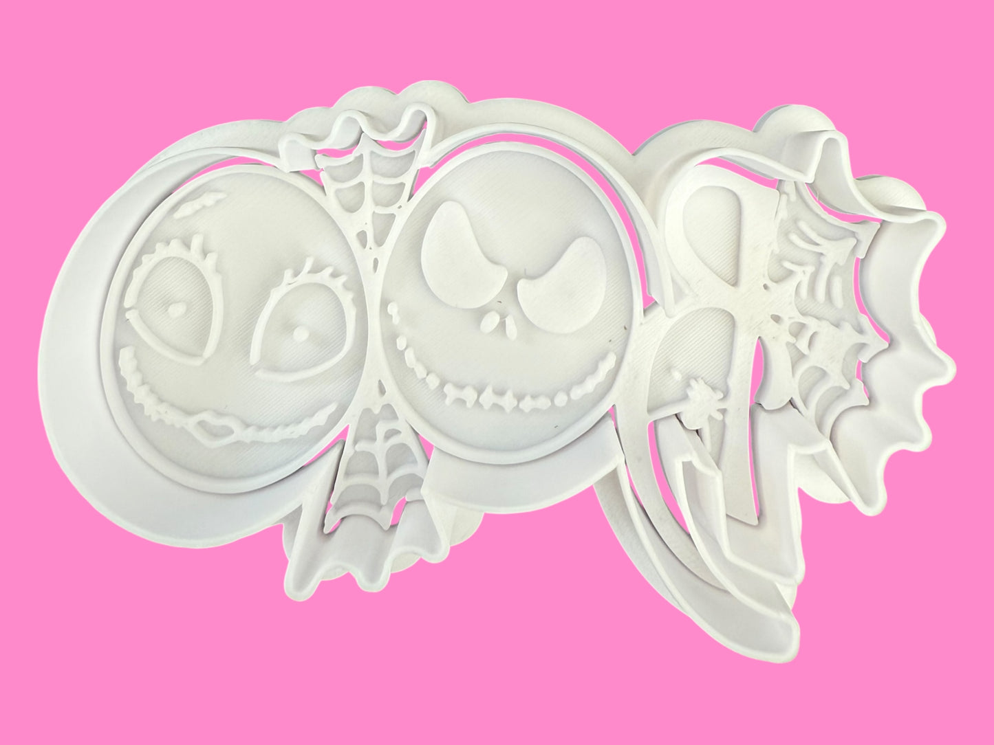 Jack & Sally Love – Cookie Cutter & Embosser Stamp (Approx. 9cm)