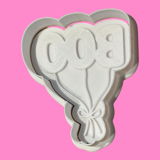 BOO Balloon Cookie Cutter & Embosser – Halloween Balloon Stamp