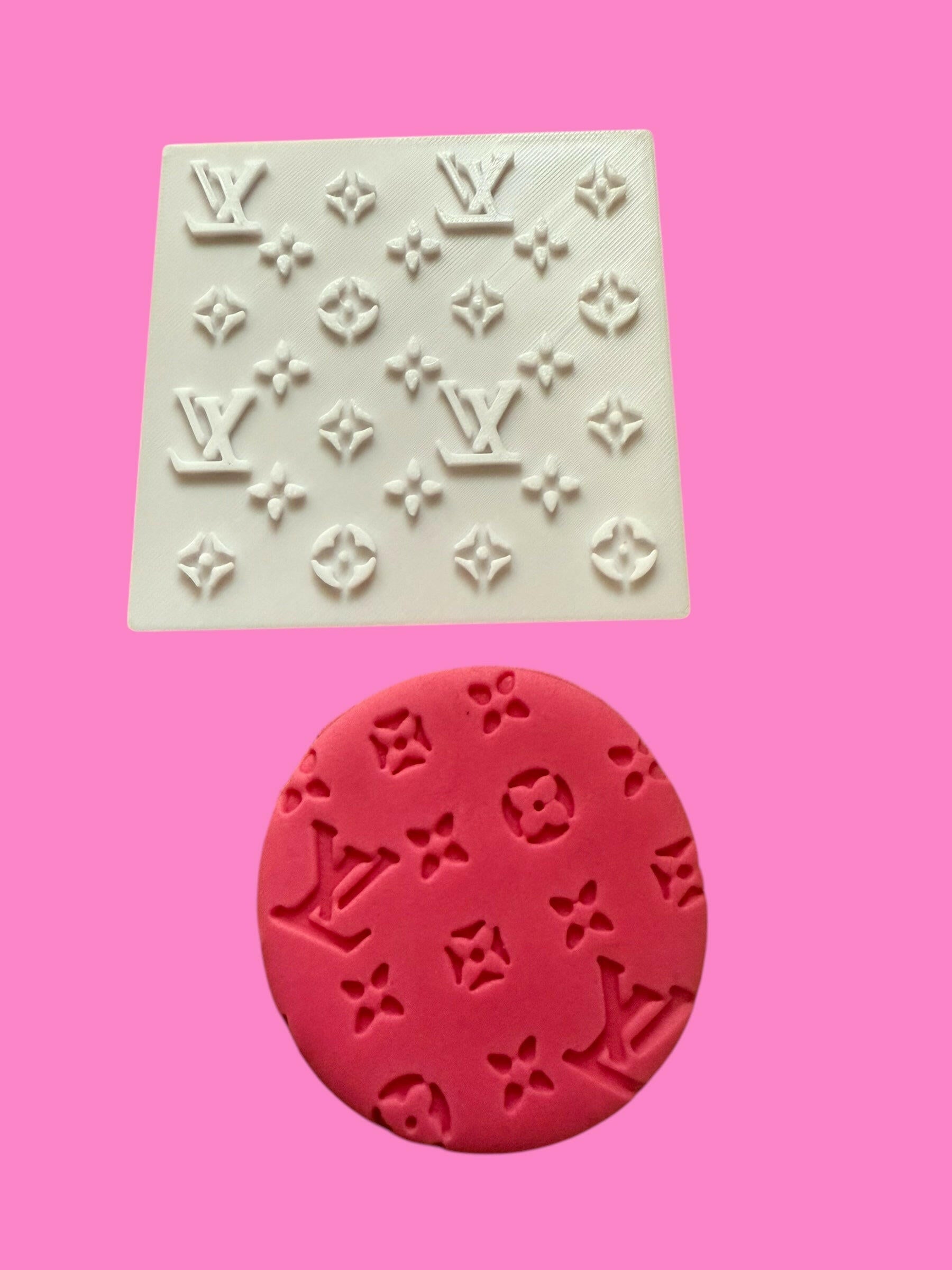3D-Printed Designer Label Embosser  Sheet – 10 cm Square, Hand Wash Only.
