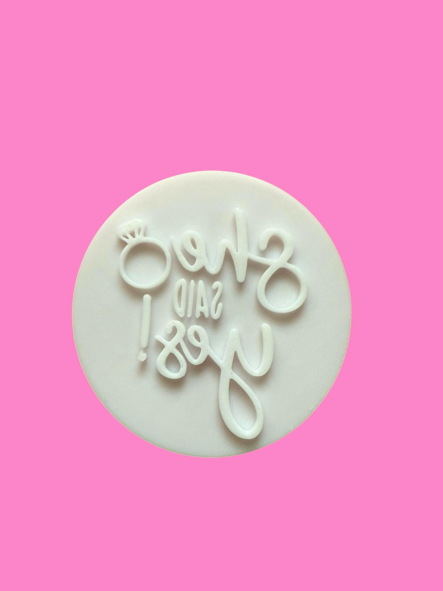 “She Said Yes” Cookie Cutter & Stamp | Engagement Ring Design | PLA