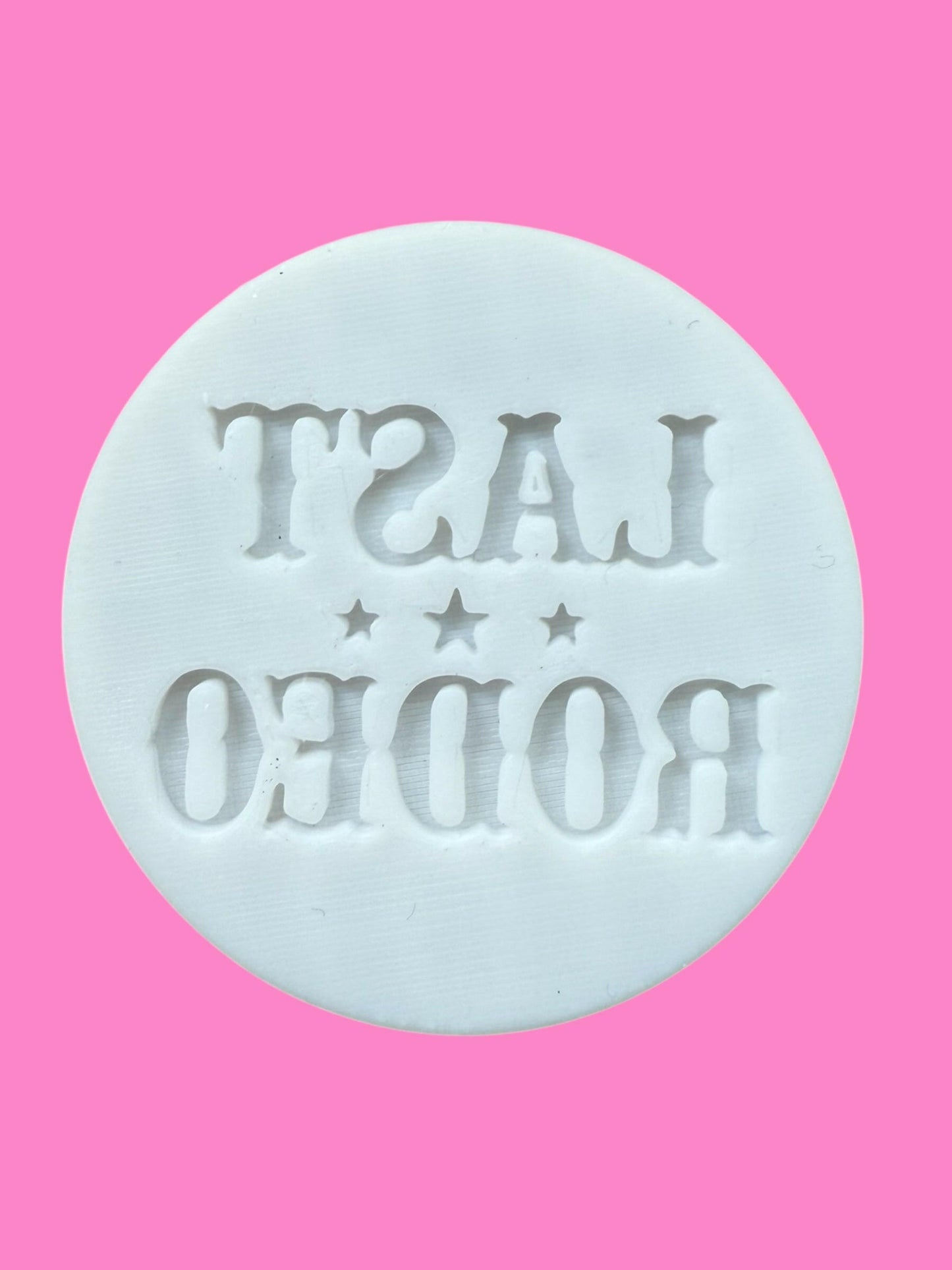 "Last Rodeo" Cookie Cutter & Stamp | Emboss & Outboss Bachelorette Baking | PLA