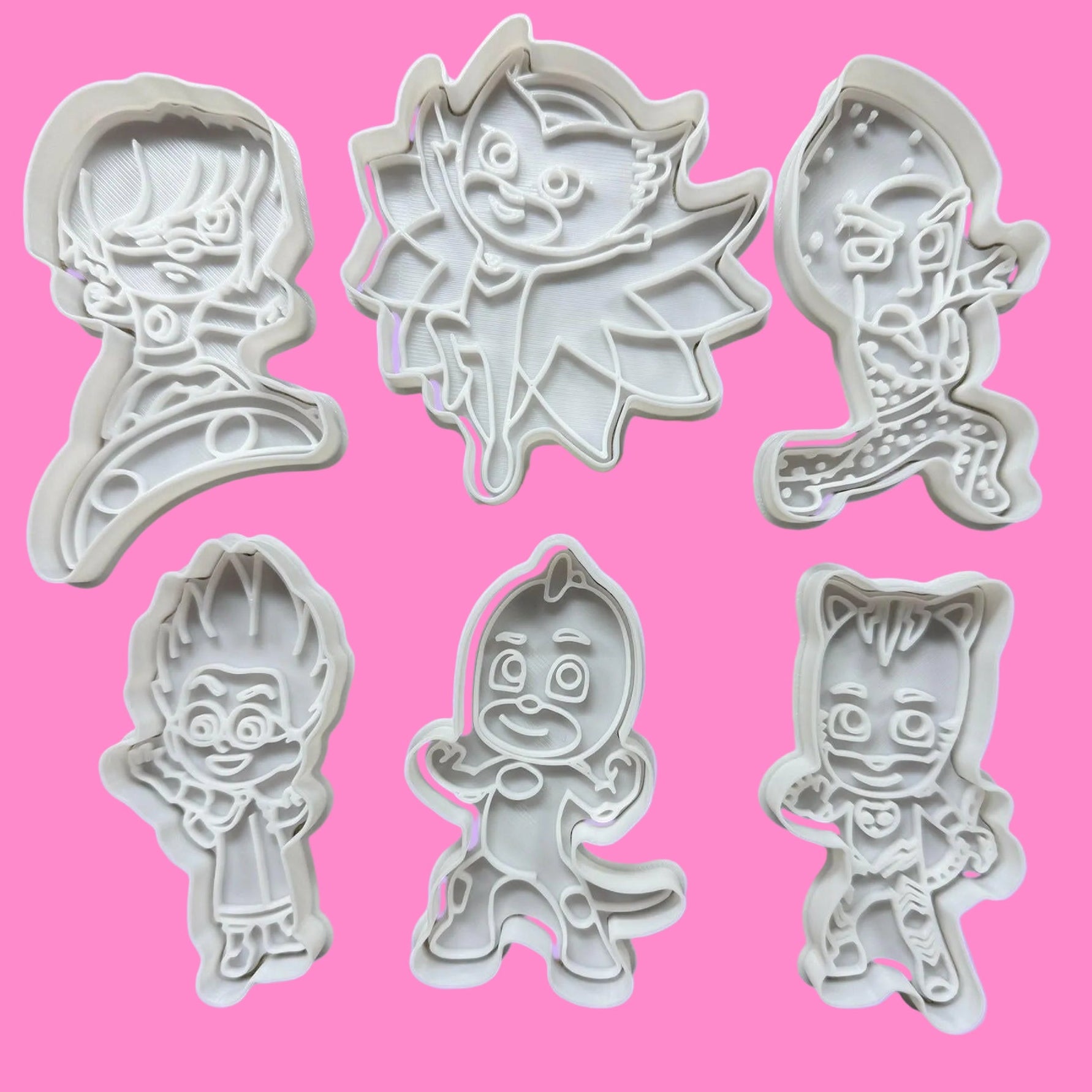 Superhero Mask Cookie Cutter Set (6 pcs) | Inspired by Kids' Favorite Heroes | PLA.