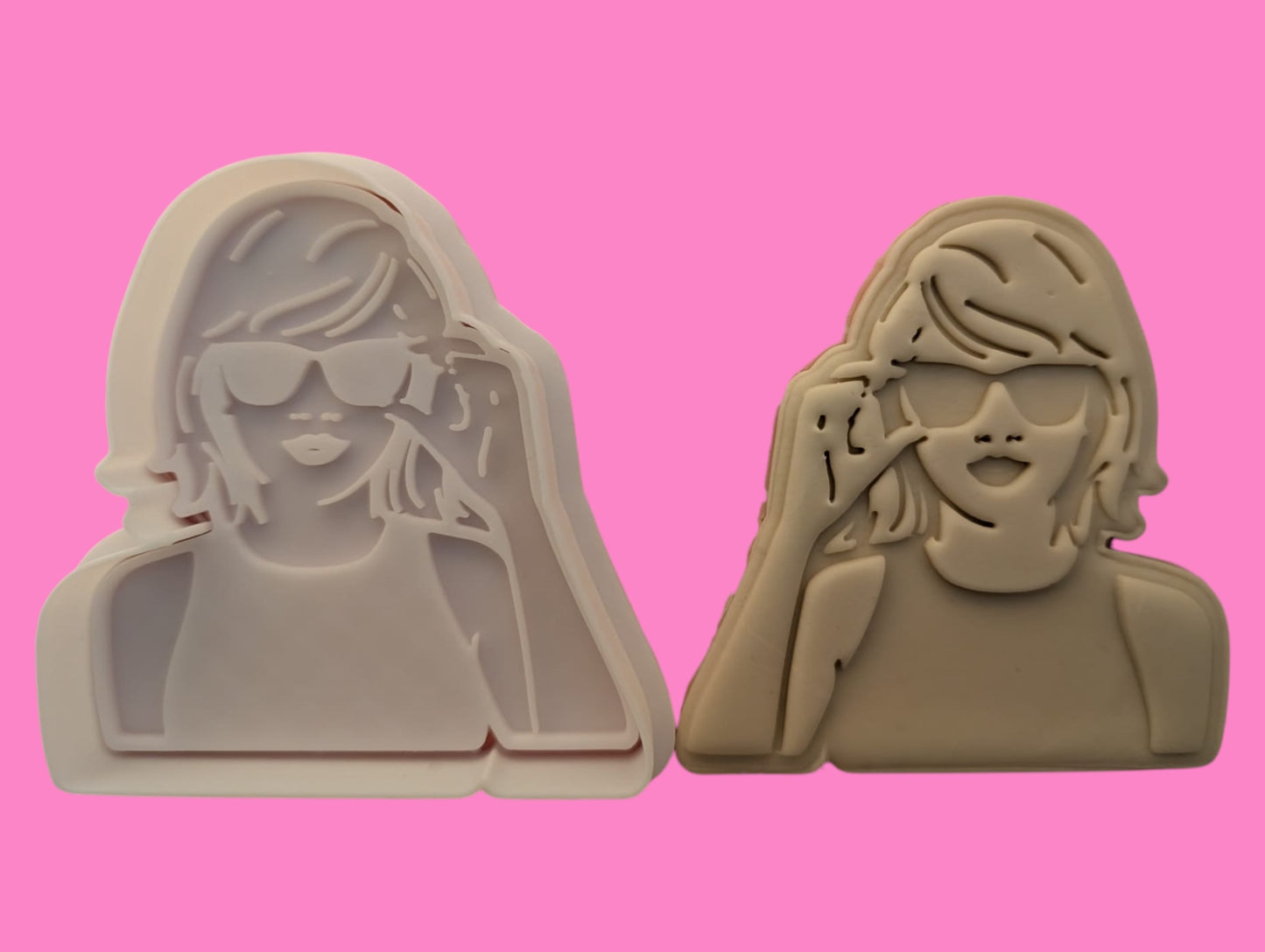 Taylor-Inspired Cookie Cutter & Embosser – Pop Star Baking Stamp