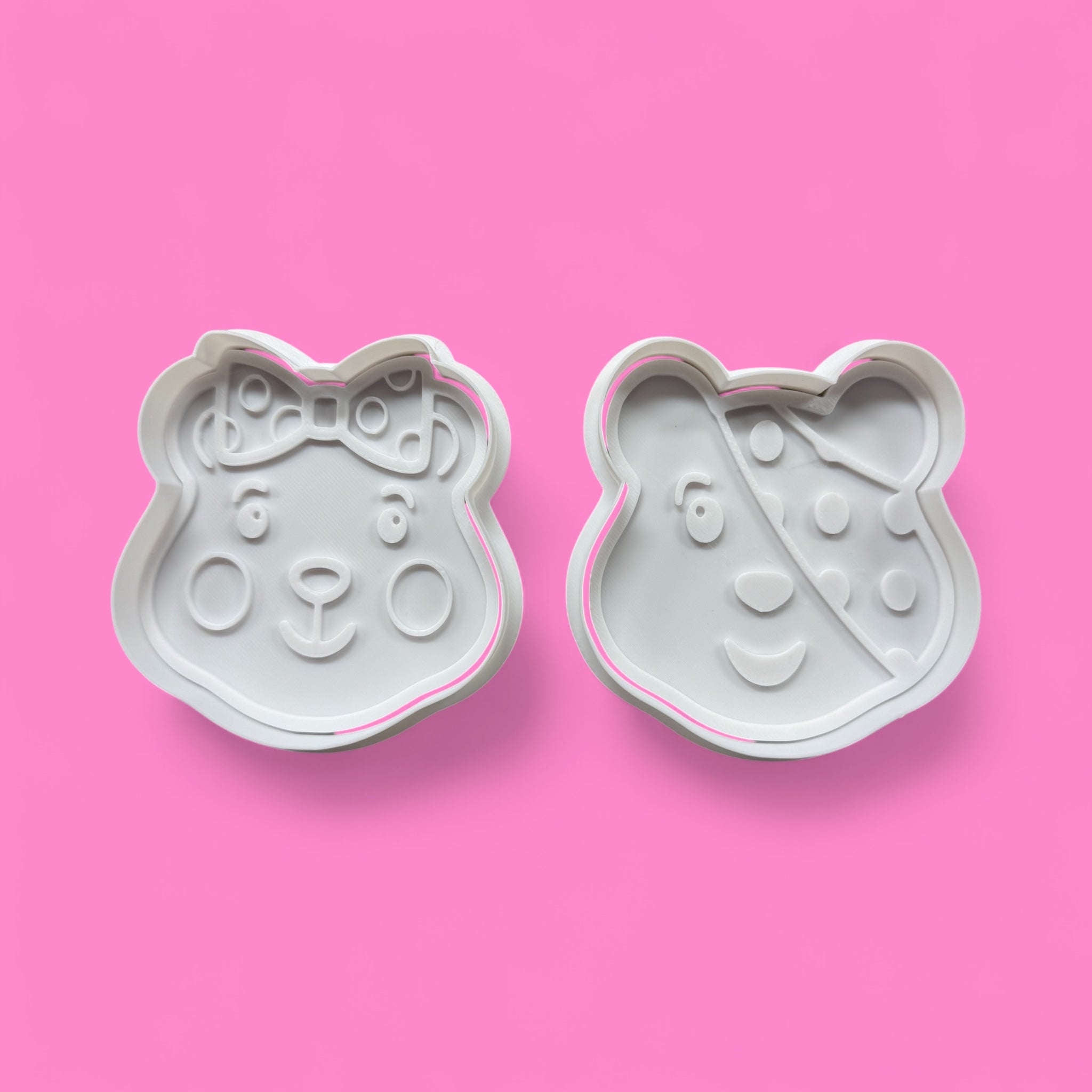 Pudsey and Blush Teddy Bear Charity Cookie Cutter & Embosser Set – 2 Piece PLA