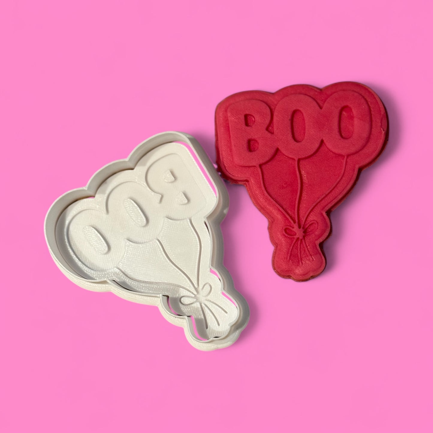 BOO Balloon Cookie Cutter & Embosser – Halloween Balloon Stamp