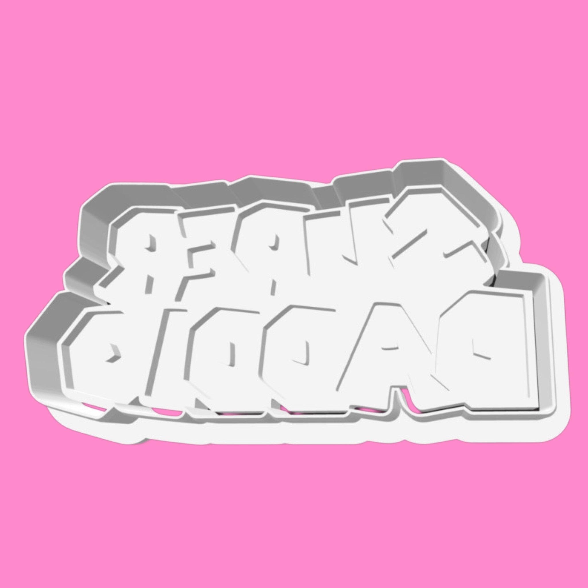 "Super Daddio" Retro Gaming Font Cookie Cutter – Video Game Style Father's Day