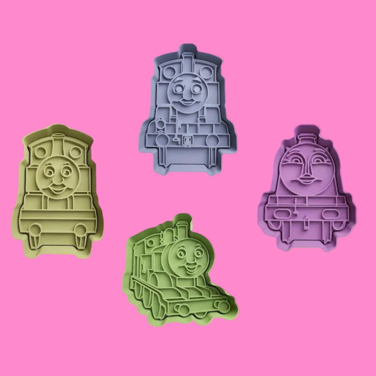Thomas the Tank Engine-Inspired Embosser and Cookie Cutter Set – Set of 4.