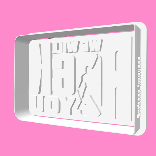 "We Will Rock You" Queen Inspired Cookie Cutter – Retro Rock Music Theme Baking Tool
