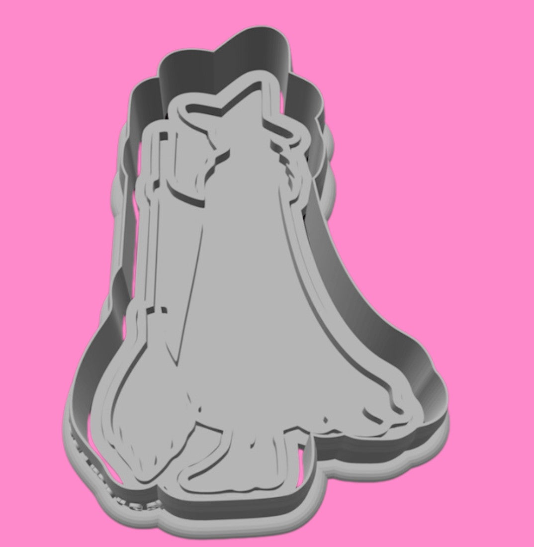 Wicked-Witch -Princess Set: 9cm Witch and Princess Cookie Cutter Set - Magical Duo for Themed Baking