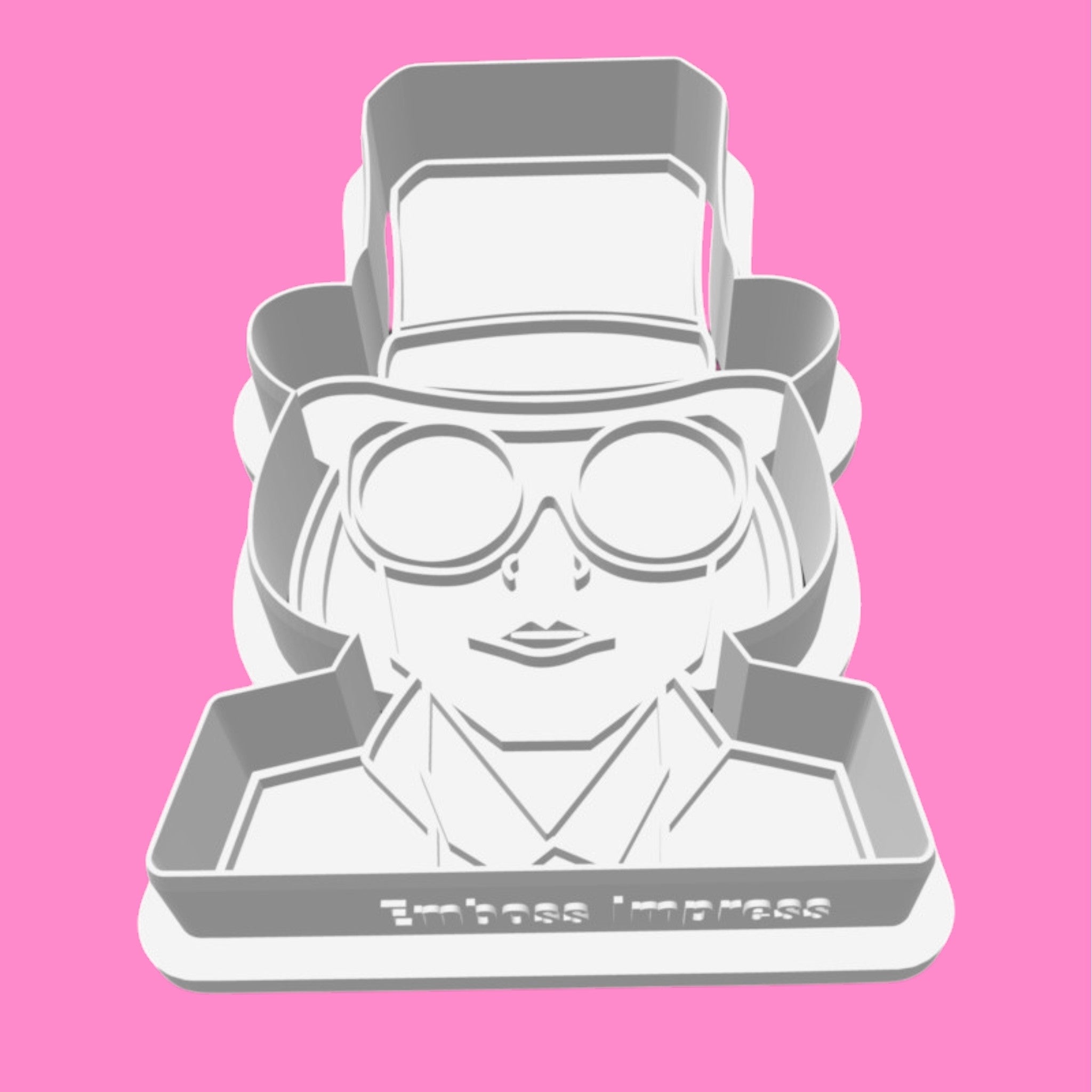 Willy Wonka Cookie Cutter & Embosser – Sweet Shop Owner Chocolate Factory Party (8cm)