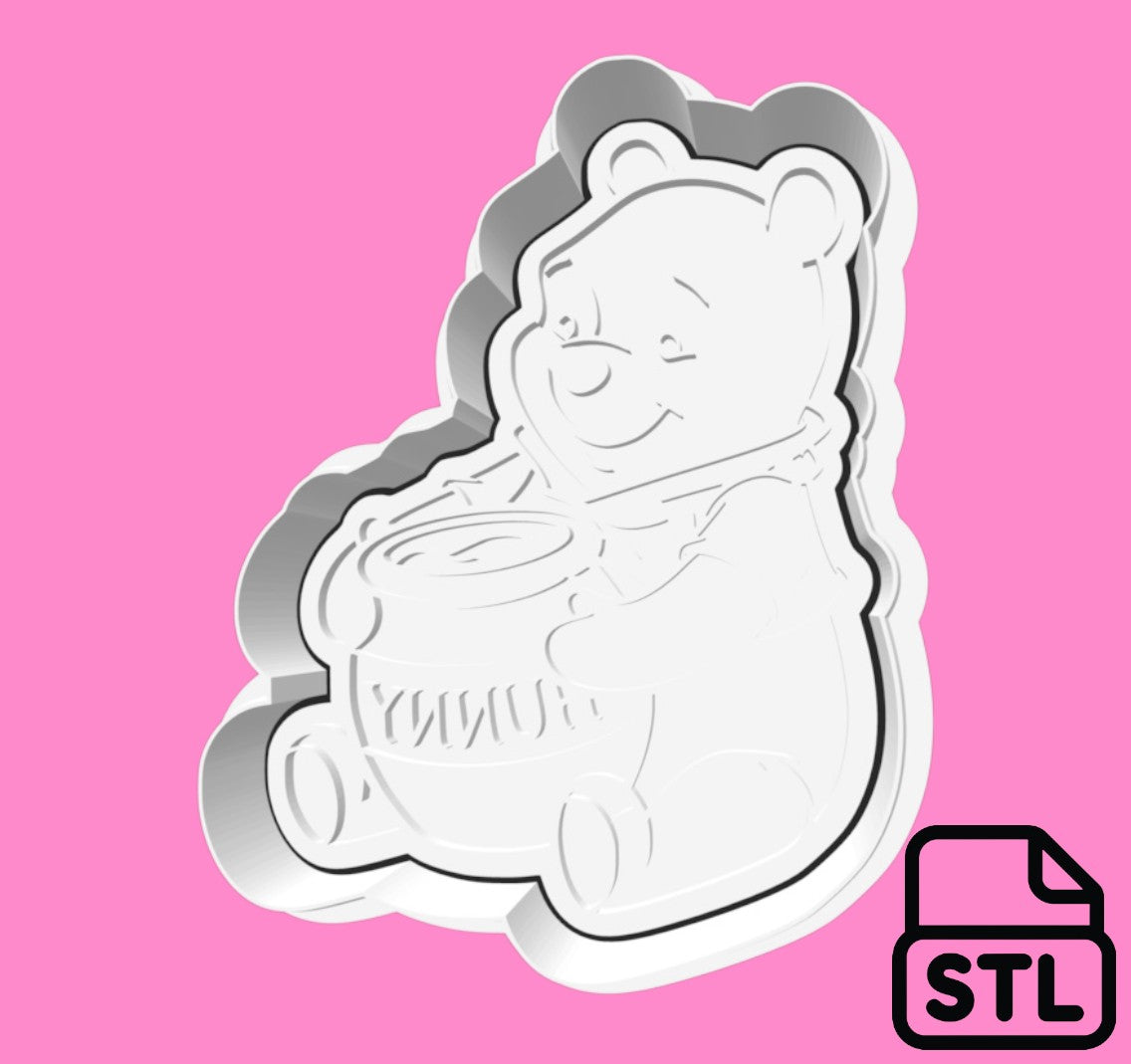 Winnie the Pooh Cookie Cutter STL File - Digital Download