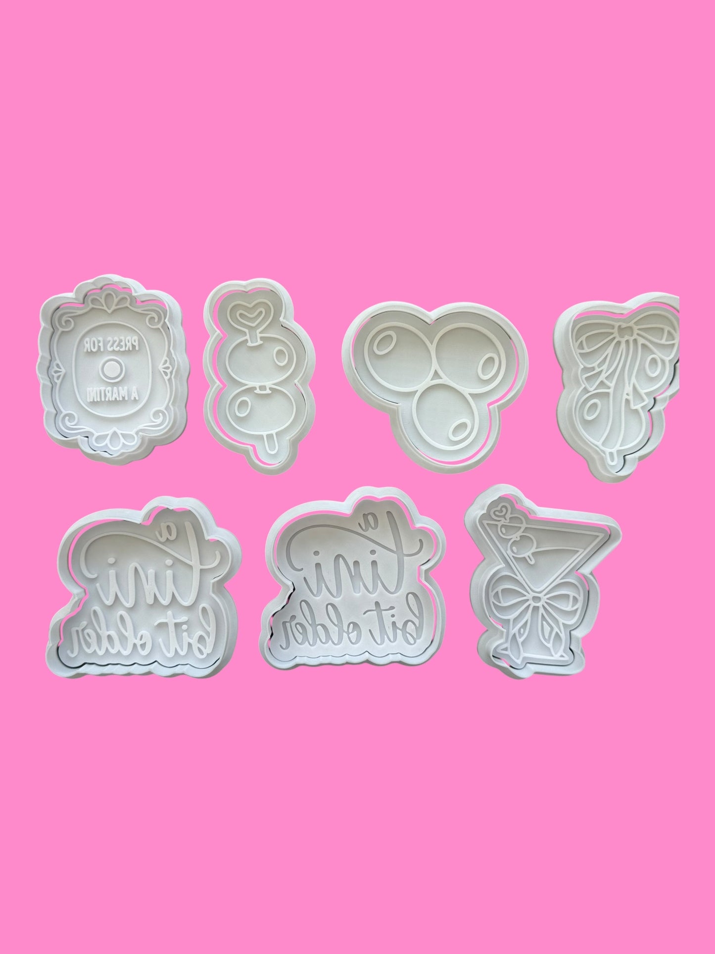 A Tini Bit Older – Martini Birthday Cookie Cutter & Embosser Stamp Set
