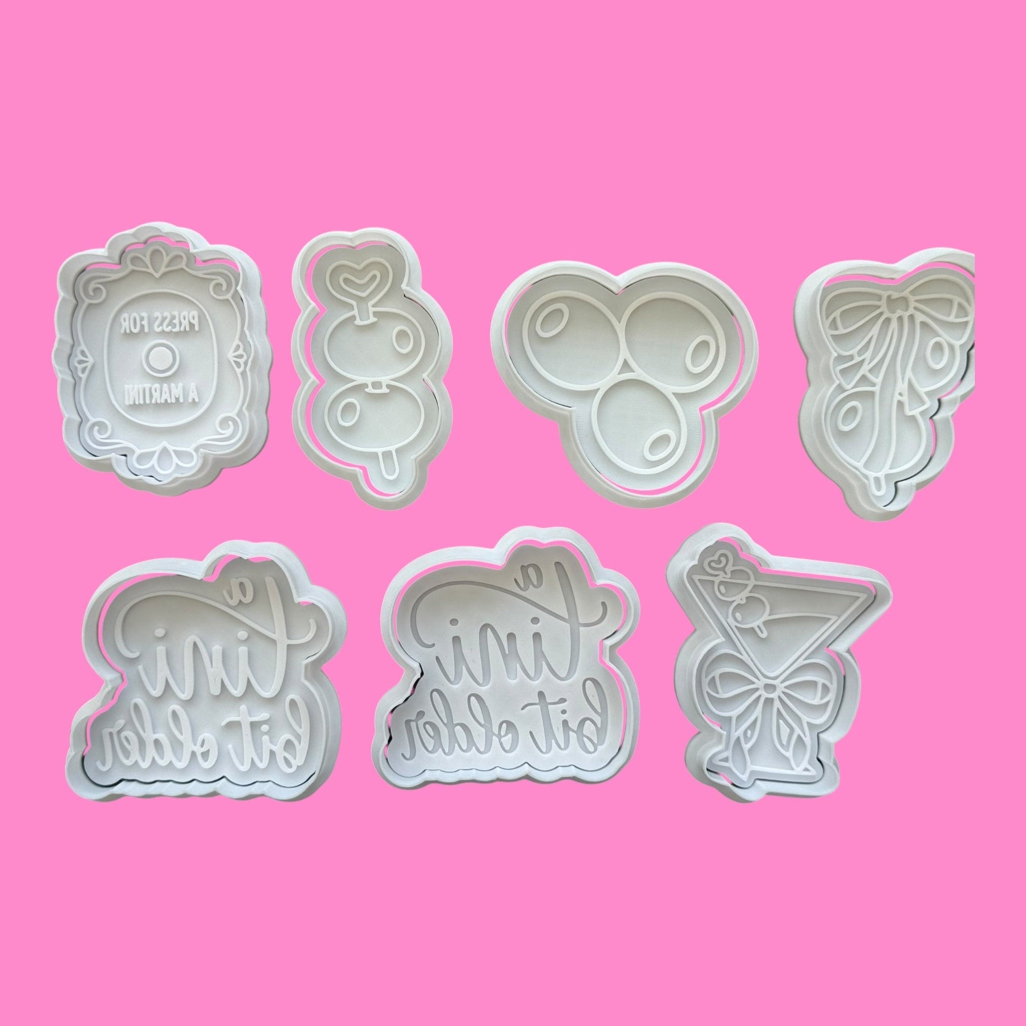 A Tini Bit Older – Martini Birthday Cookie Cutter & Embosser Stamp Set