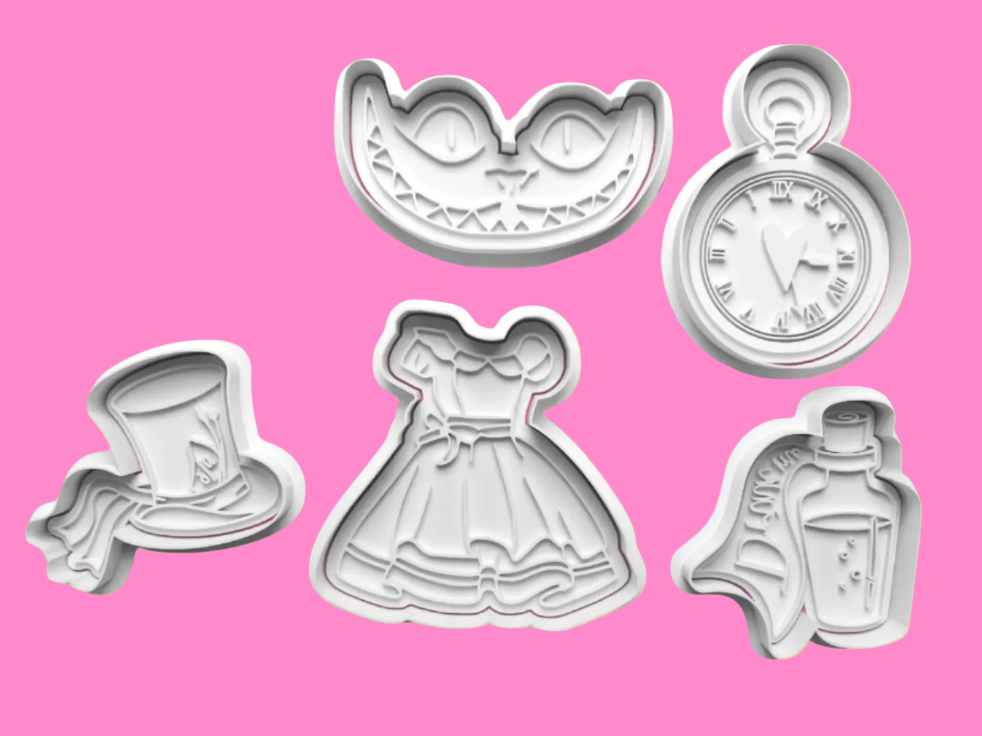 Alice in Wonderland Embosser and Cookie Cutter Set.