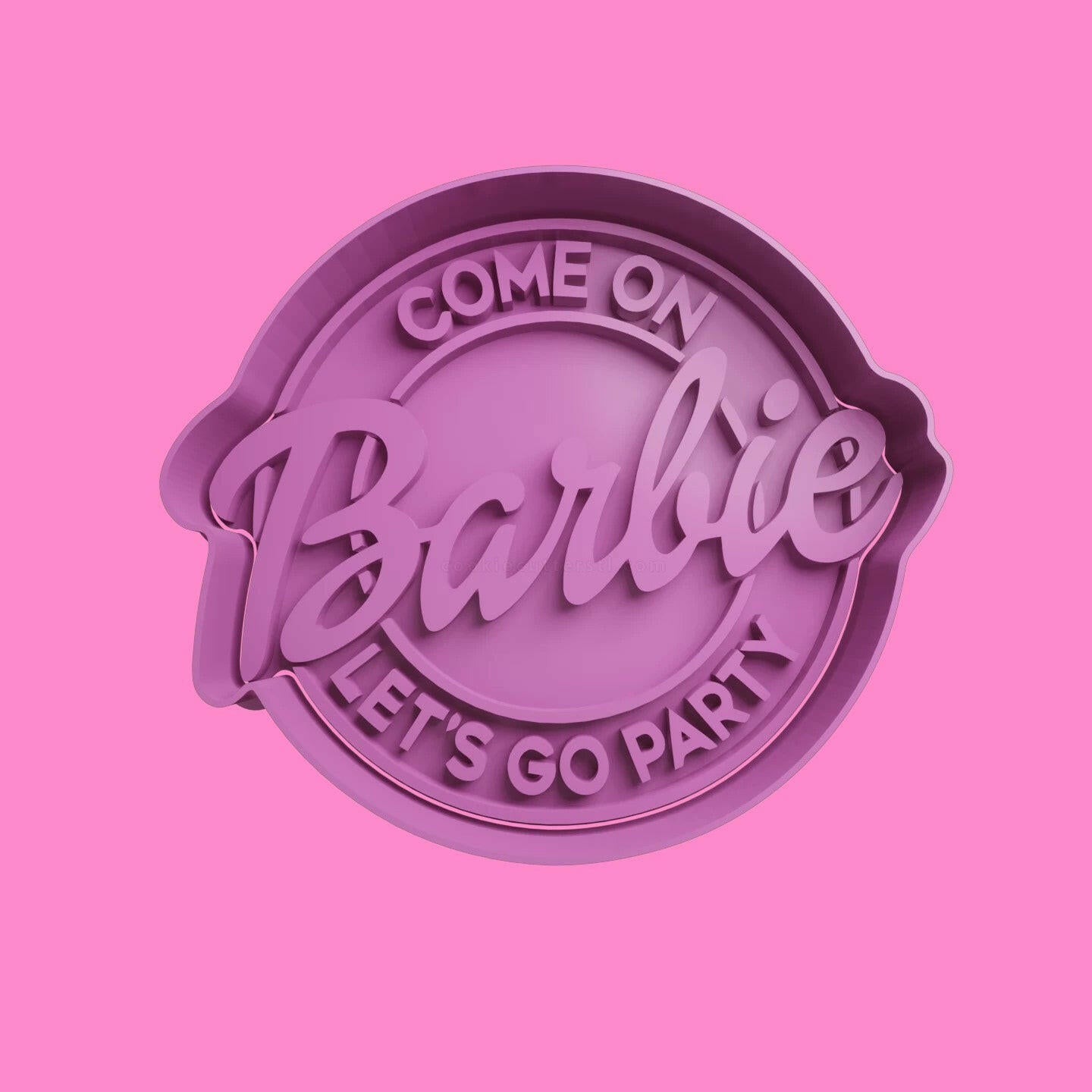 Barbie-Inspired Embosser and Cookie Cutter Set – Set of 8.