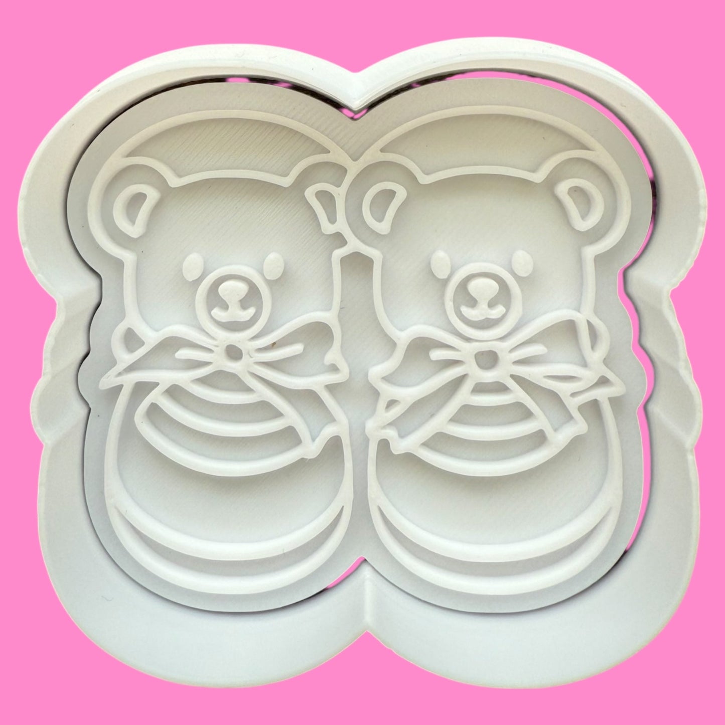 Bear with Bow & Baby Shoes Cookie Cutter & Embosser Stamp Set – Baby Shower & Keepsake Collection
