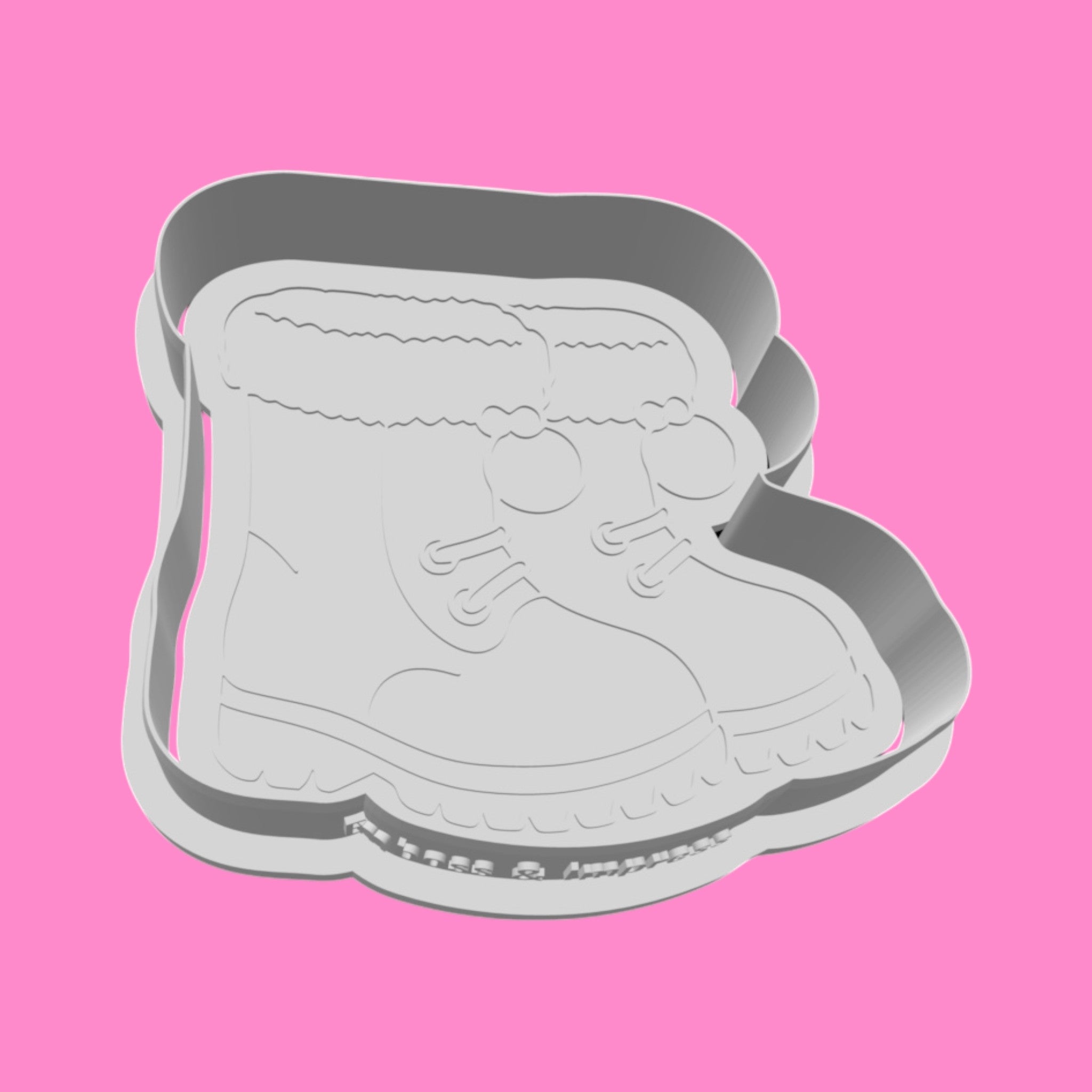 Winter Boots Cookie Cutter - Cozy Seasonal Footwear Design