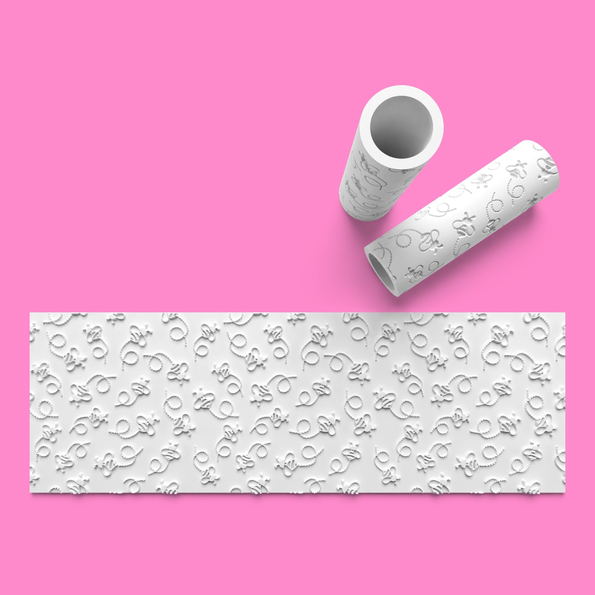 Bumble Bee Textured Roller – Emboss or Outboss Design for Fondant & Cookie Dough