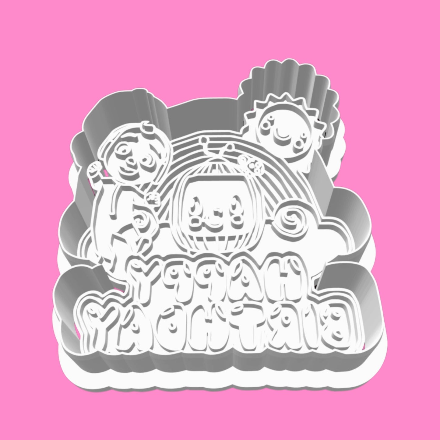 Cocomelon-Inspired Cookie Cutter Set - JJ, School Bus, & Rainbow Designs