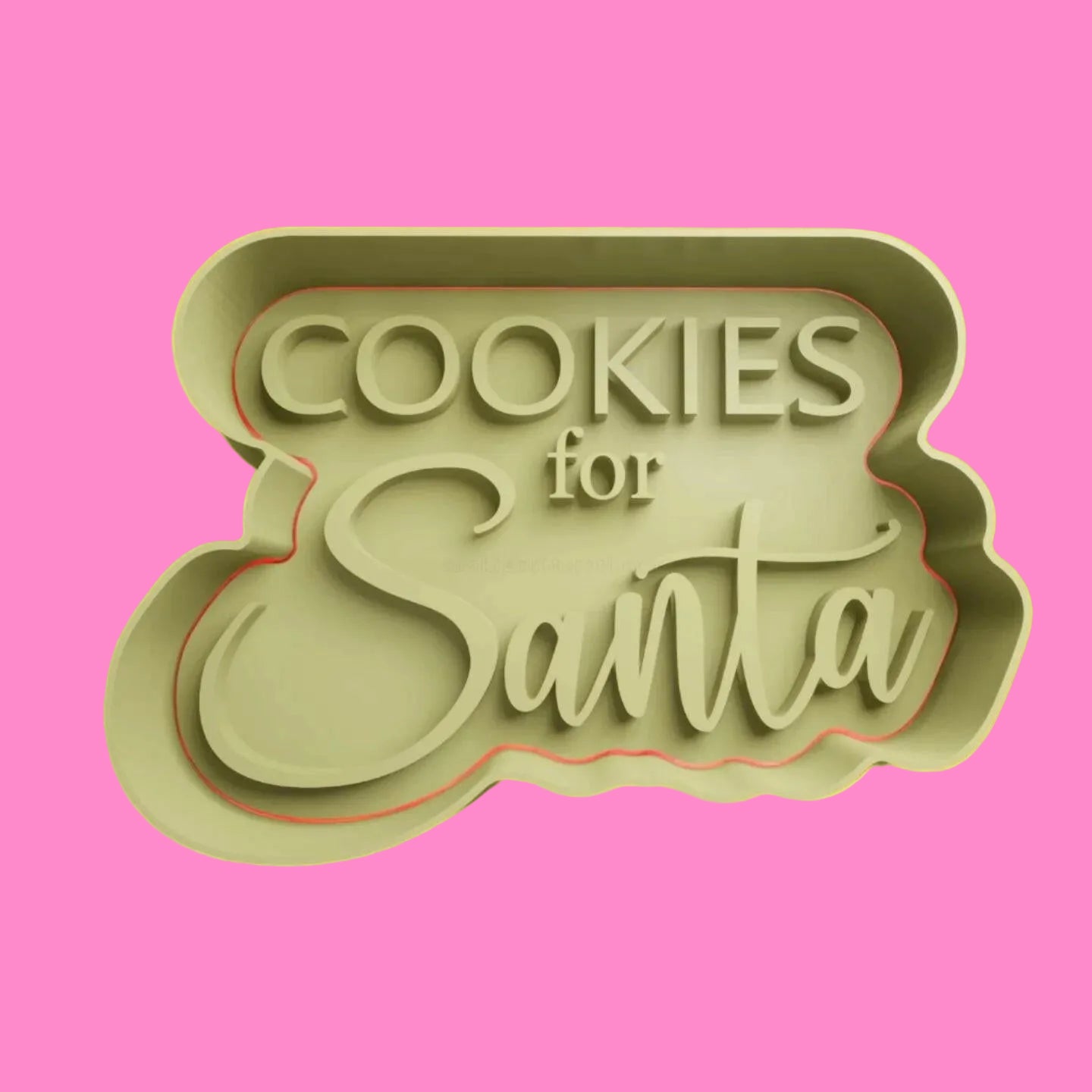 "Cookies for Santa" Emboss-OutBoss Cutter– Festive Holiday Baking Tool.