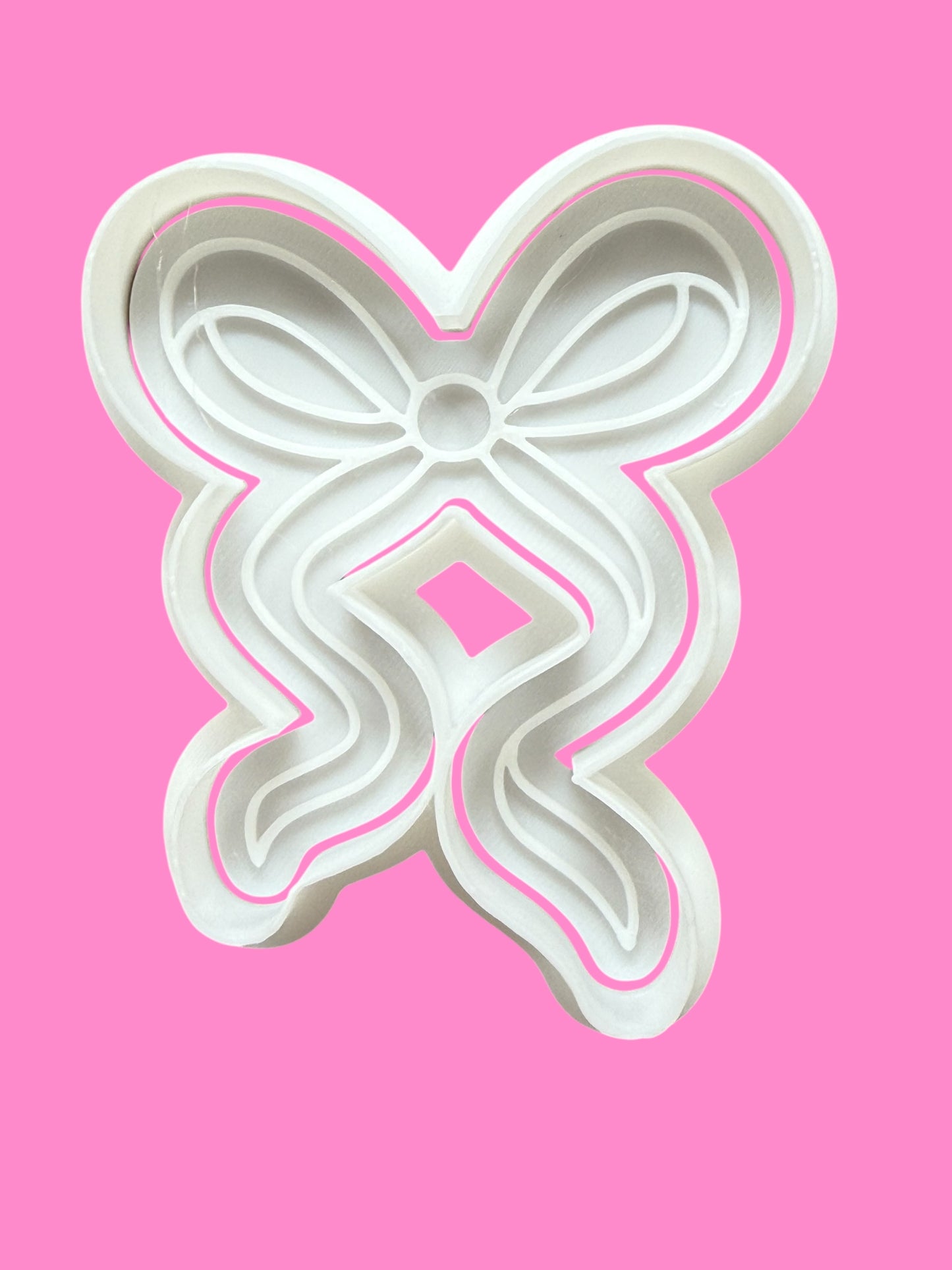 Elegant Ribbon Cookie Cutter & Embosser – Classic Bow Baking Design