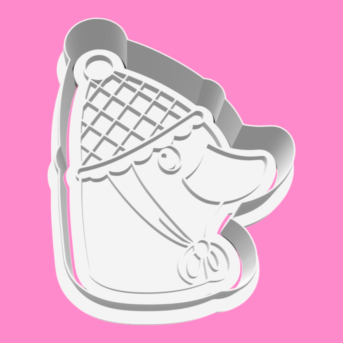 One Silly Goose 1st Birthday Cookie Cutter & Stamp Set | Cute Goose with Balloon, Bow & Winter Hat Designs | 8cm