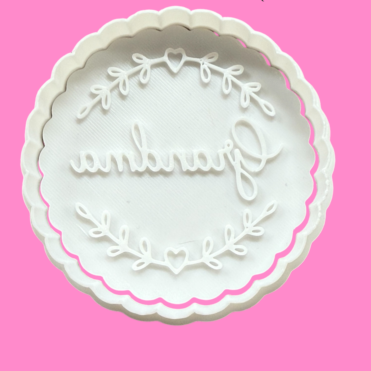 Grandma with Floral Display Cookie Cutter & Embosser – Sweet Celebration Design