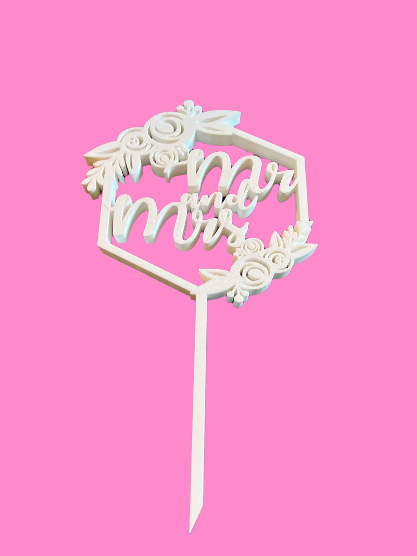 Mr and Mrs Wedding Cake Topper