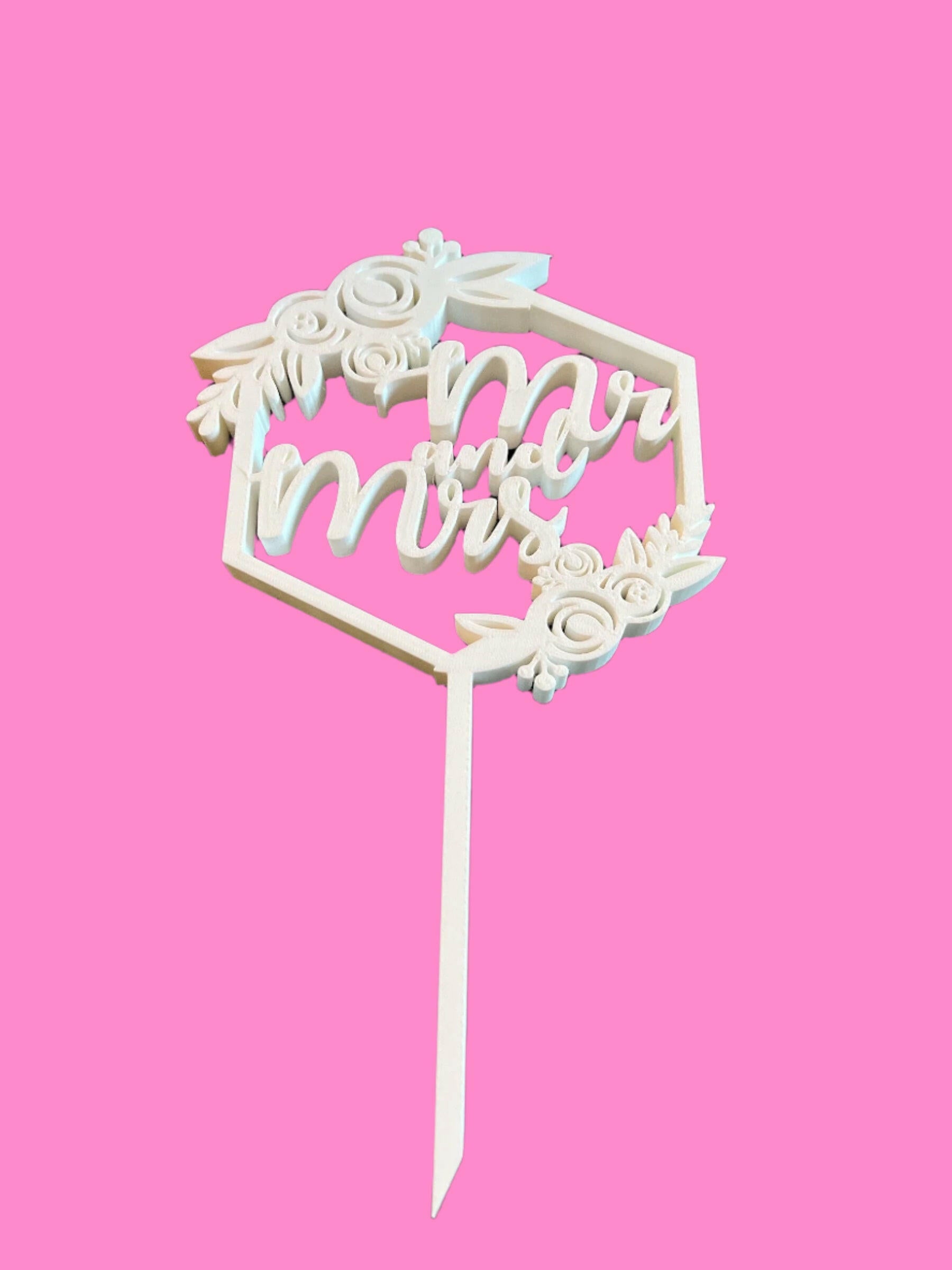 Mr and Mrs Wedding Cake Topper.