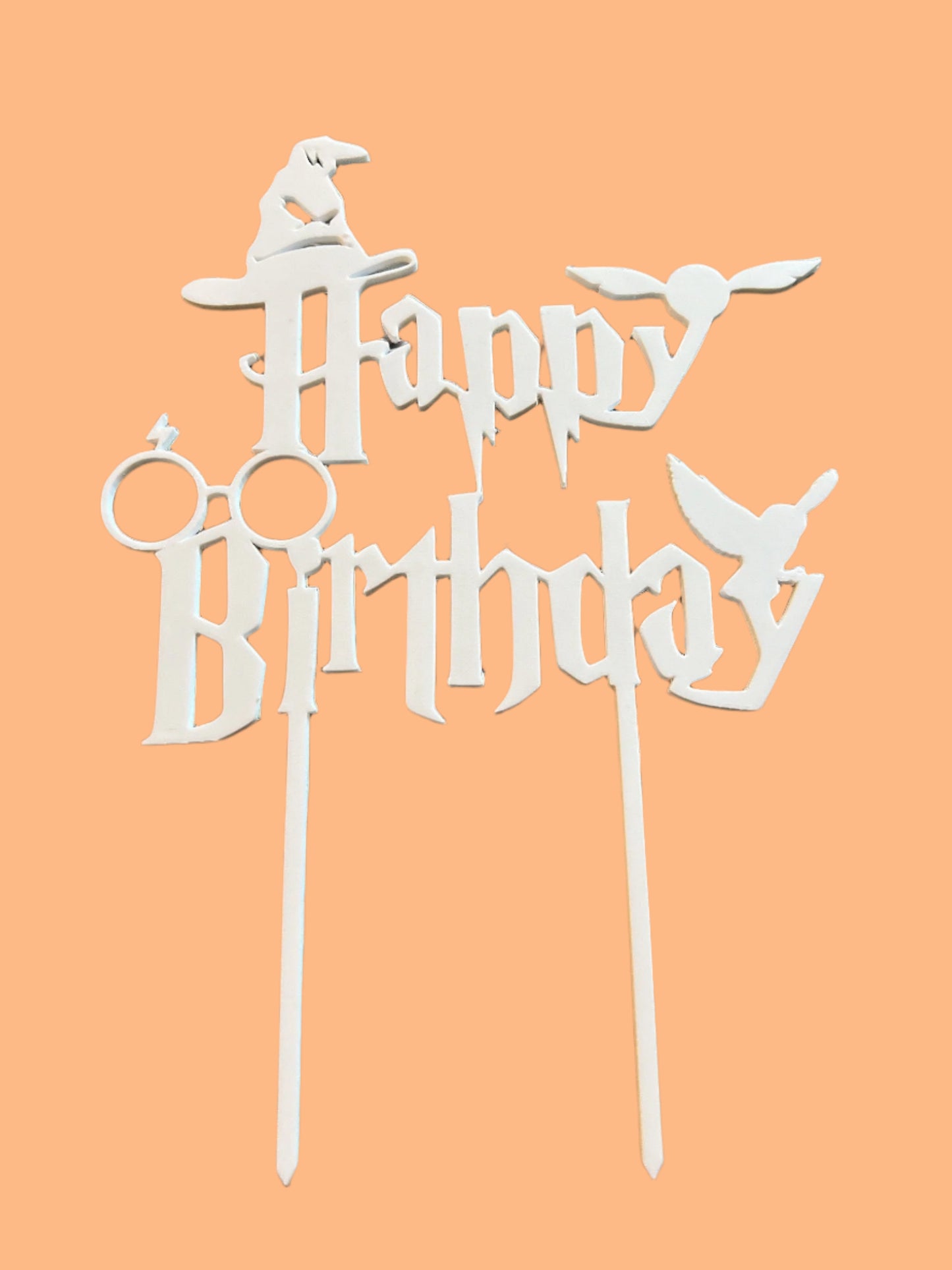 Harry Potter style Happy Birthday Cake Topper