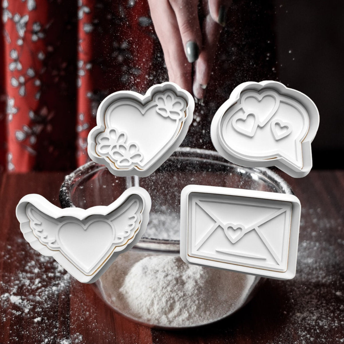 Valentines Day Tell them You Love Them with this complete Cookie Cutter and Emb