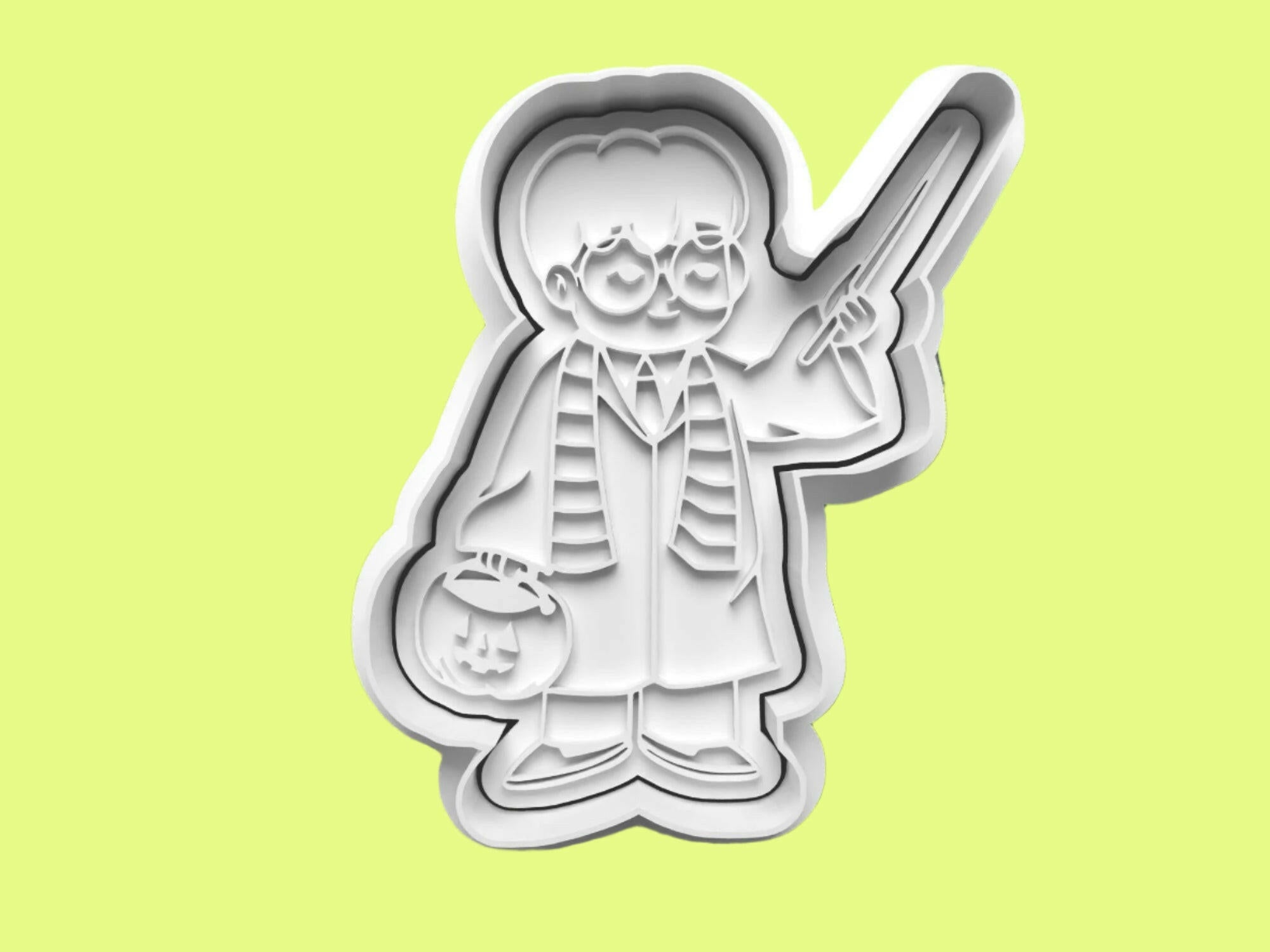 Harry Potter Wizard themed Cookie Cutter and embosser.