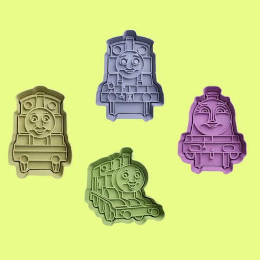 Thomas the Tank Engine-Inspired Embosser and Cookie Cutter Set – Set of 4